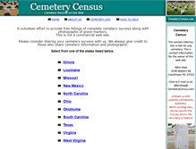 Tablet Screenshot of cemeterycensus.com